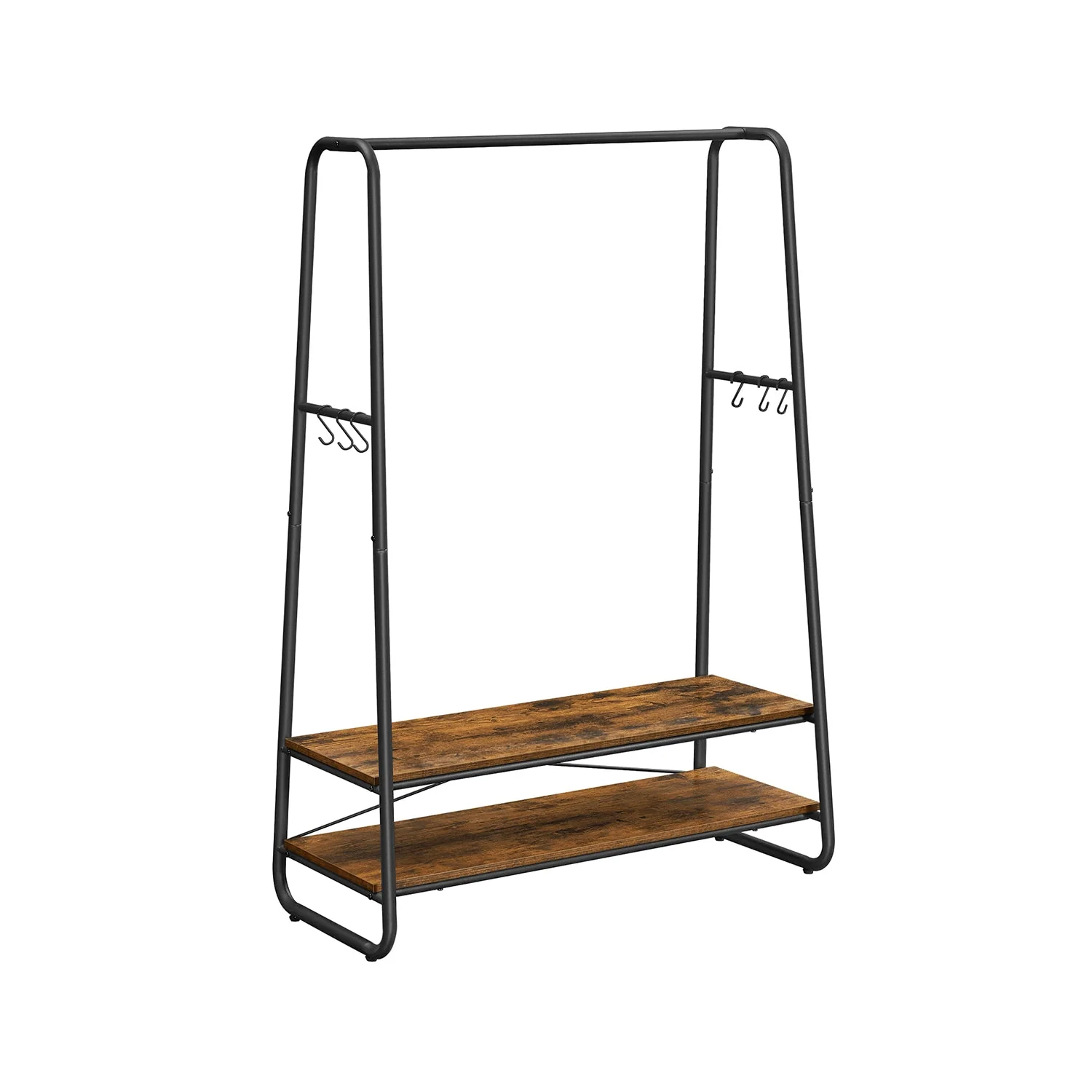 Kledingrek met Legplanken – Industrieel Design – Vrijstaand – 100 cm Breed