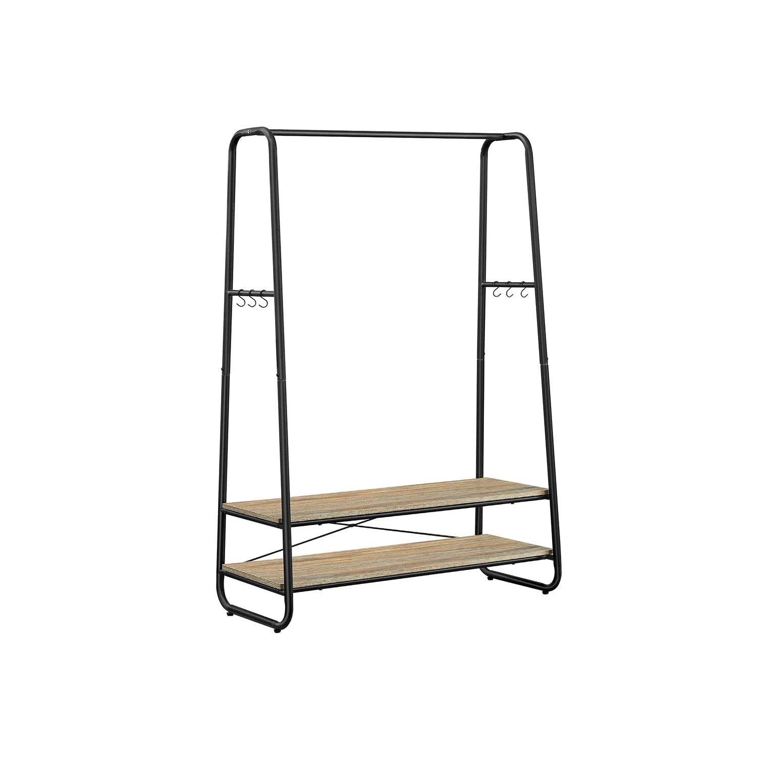 Kledingrek met Legplanken – Industrieel Design – Vrijstaand – 100 cm Breed - Image 4