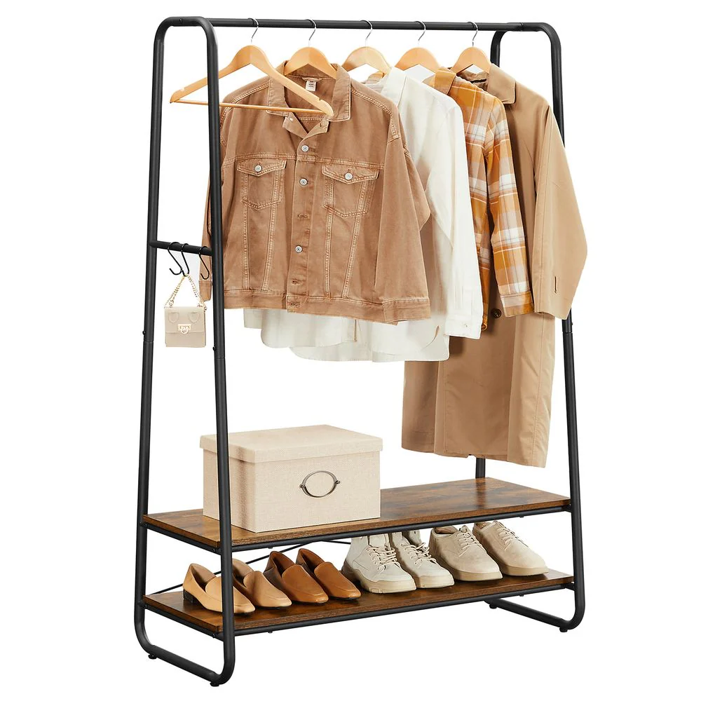 Kledingrek met Legplanken – Industrieel Design – Vrijstaand – 100 cm Breed - Image 6