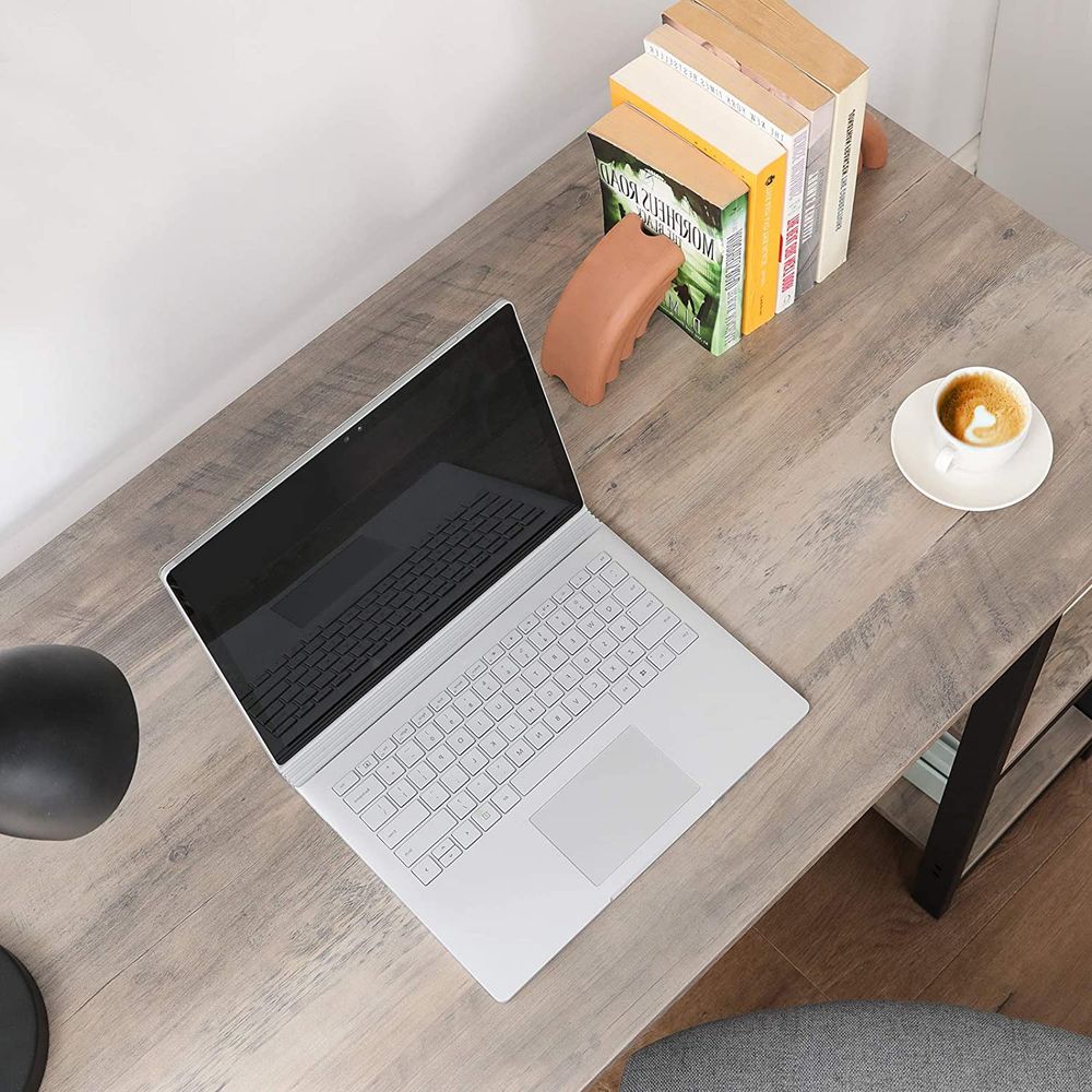 L-vormig Computerbureau met Verwijderbare Opbergplank – Ruimtebesparend Hoekbureau - Image 10
