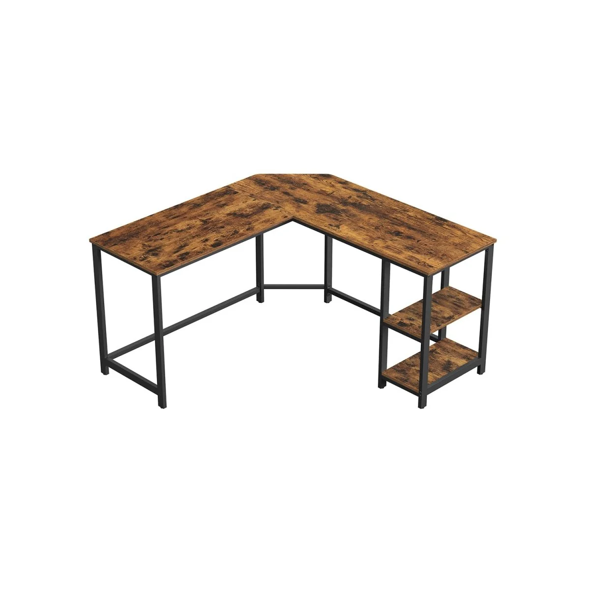 L-vormig Computerbureau met Verwijderbare Opbergplank – Ruimtebesparend Hoekbureau - Image 3