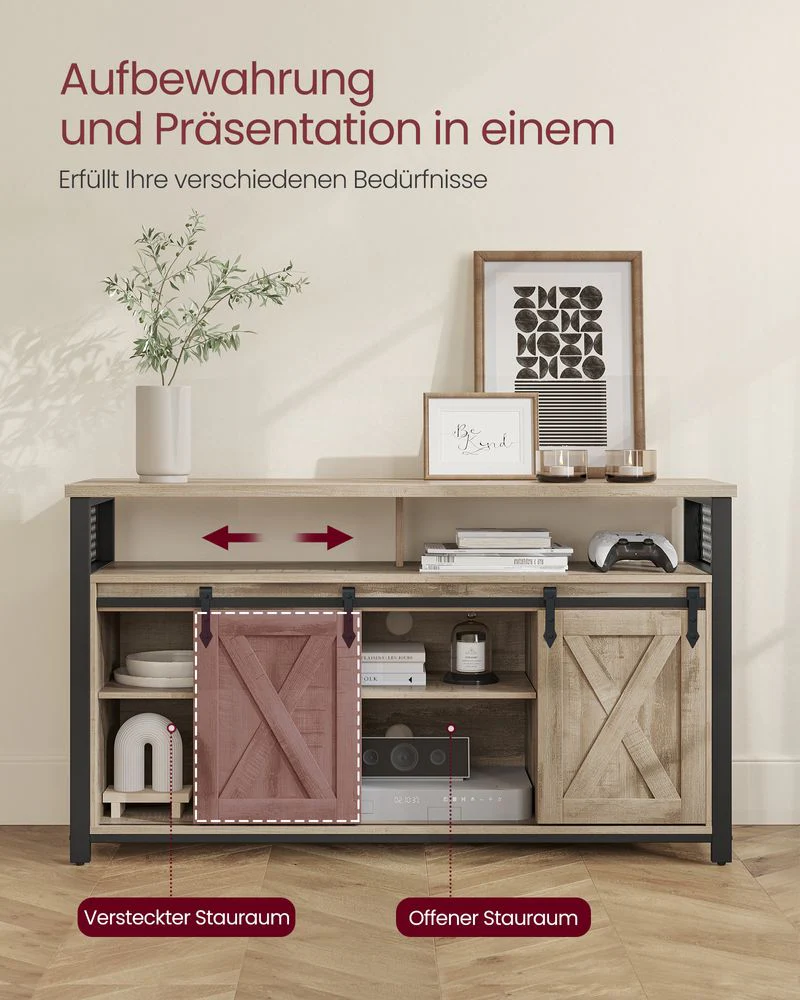 Landelijk TV-meubel met Schuurdeuren – Stabiel & Ruim Ontwerp - Image 7