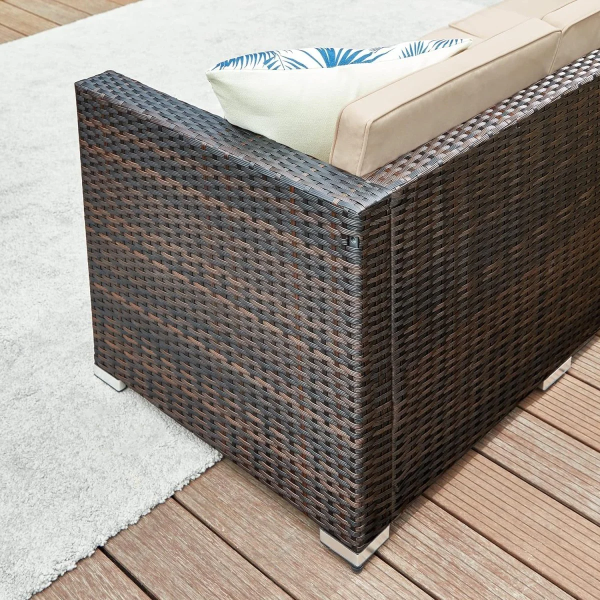 Loungeset met Tafel - Tuinbank - Tuinset - Polyrattan Tuinmeubelset - Image 6