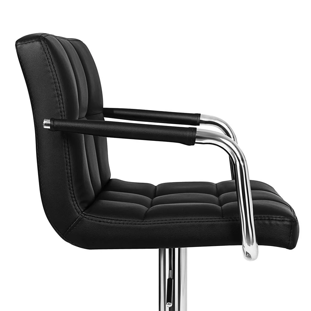 Set van 2 Luxe Barstoelen met Armleuning - Verstelbaar - Kunstleer - Image 6