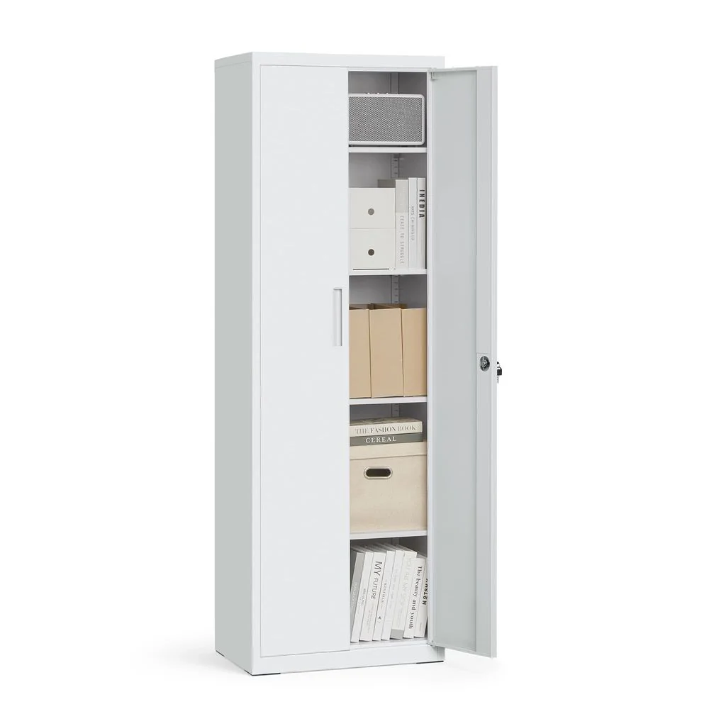Metalen Archiefkast - 180 cm Hoog - Slot & Sleutels - Verstelbare Planken - Image 16