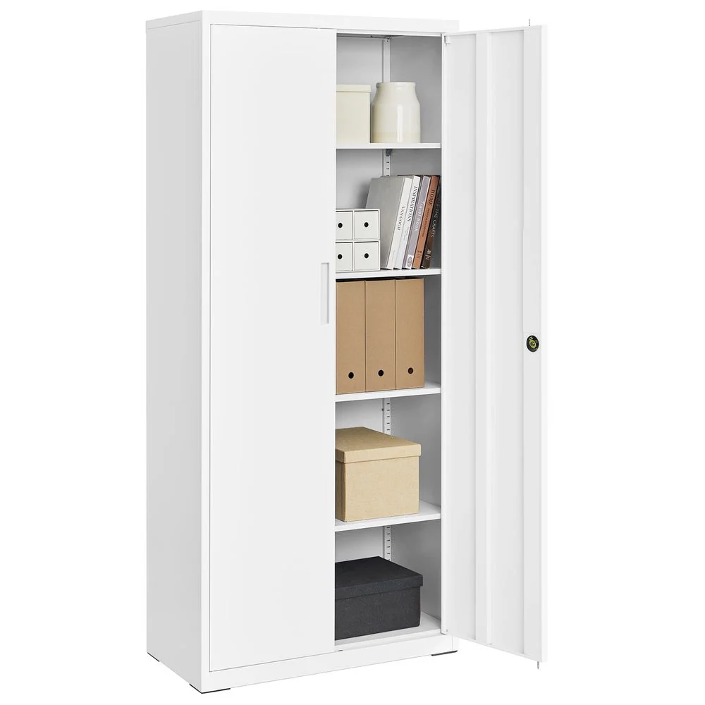 Metalen Archiefkast - 180 cm Hoog - Slot & Sleutels - Verstelbare Planken - Image 3
