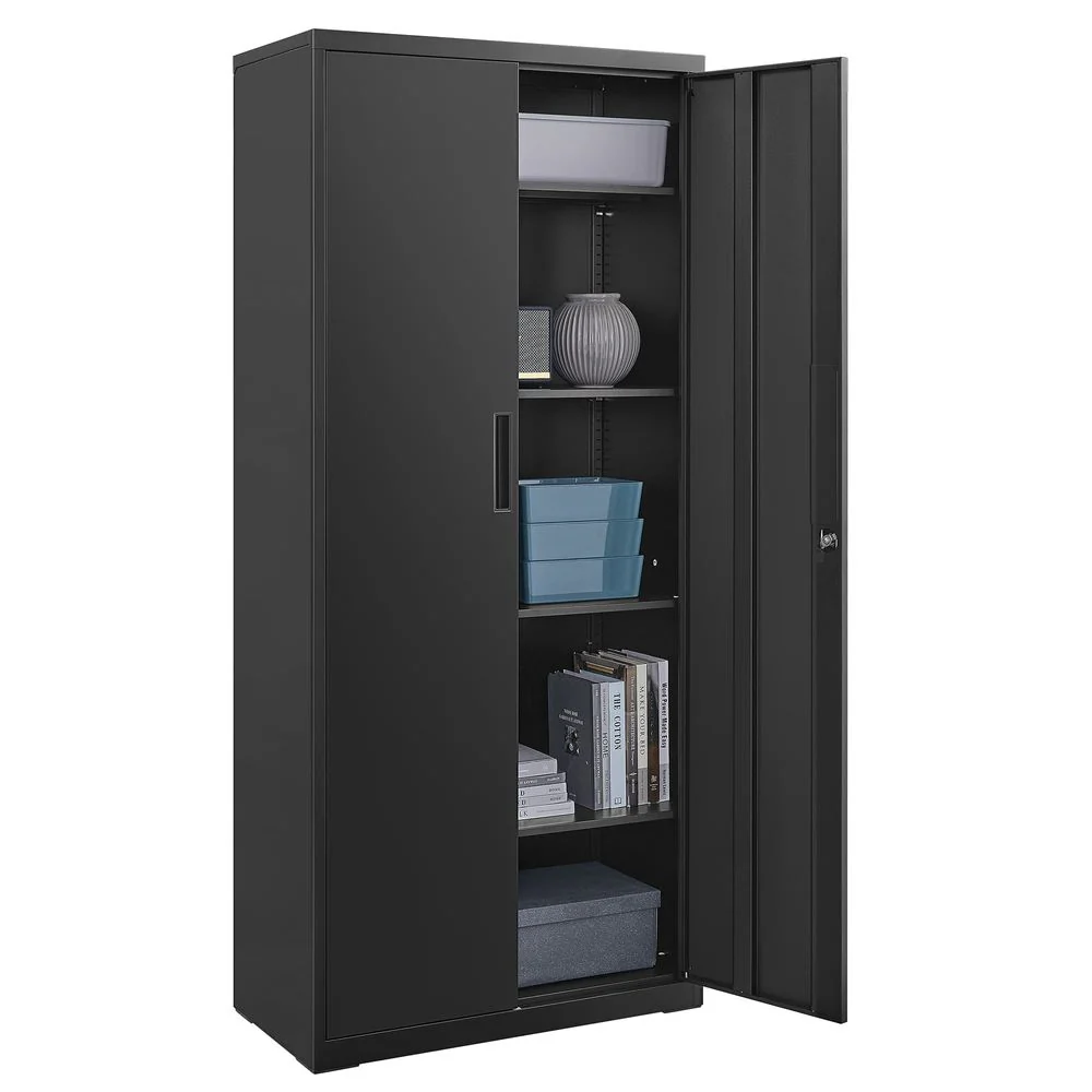 Metalen Archiefkast - 180 cm Hoog - Slot & Sleutels - Verstelbare Planken - Image 4