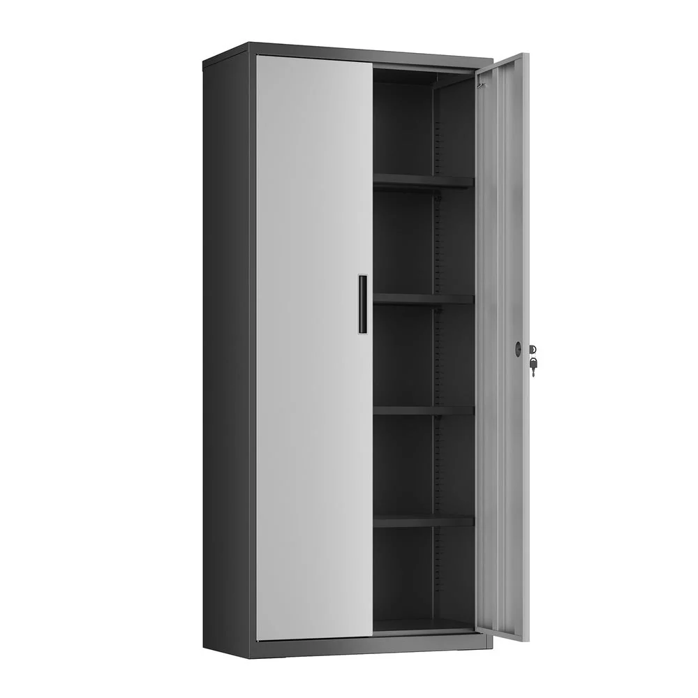 Metalen Archiefkast - 180 cm Hoog - Slot & Sleutels - Verstelbare Planken - Image 5