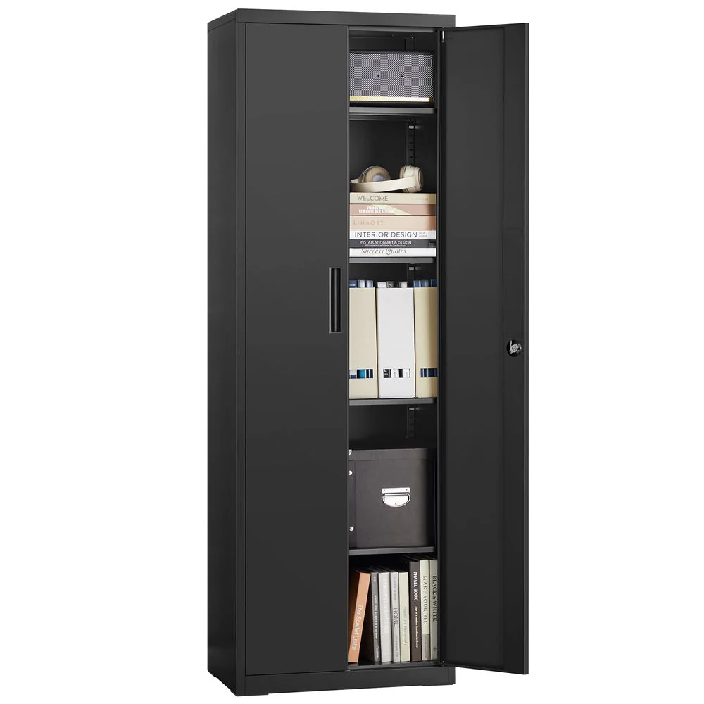 Metalen Archiefkast - 180 cm Hoog - Slot & Sleutels - Verstelbare Planken - Image 6
