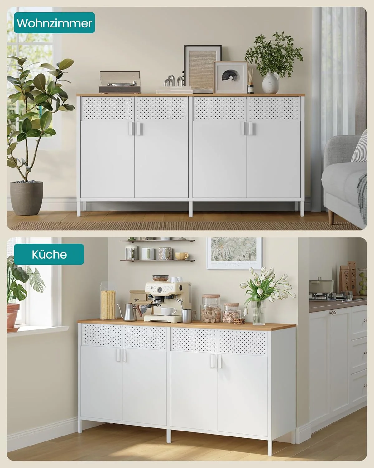 Metalen Opbergkast – 4 Deuren – Verstelbare Plank – Stalen Frame – 141 cm Breed - Image 7