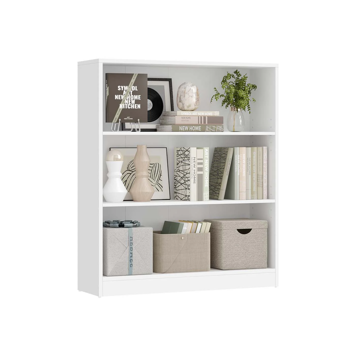 Modern Open Boekenkast – Ruim Staand Opbergrek Met Verstelbare Planken en Minimalistisch Design - Image 5