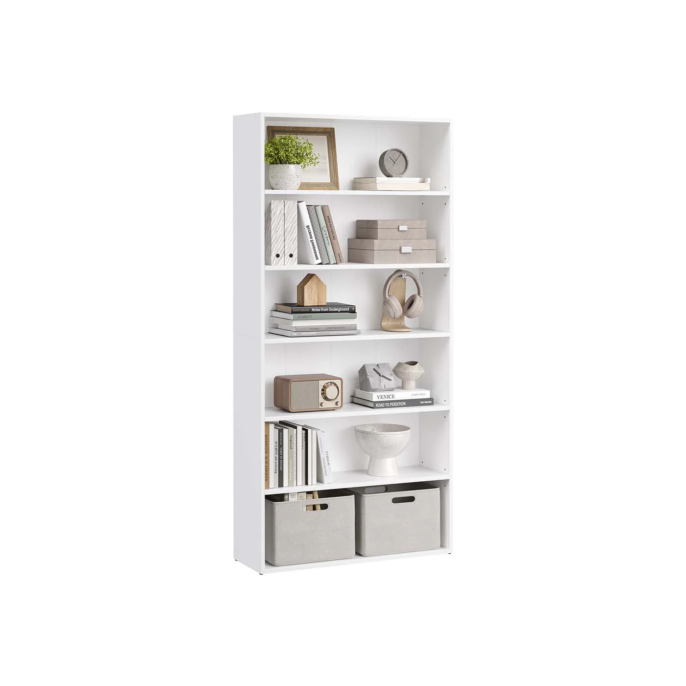 Modern Open Boekenkast – Ruim Staand Opbergrek Met Verstelbare Planken en Minimalistisch Design - Image 9