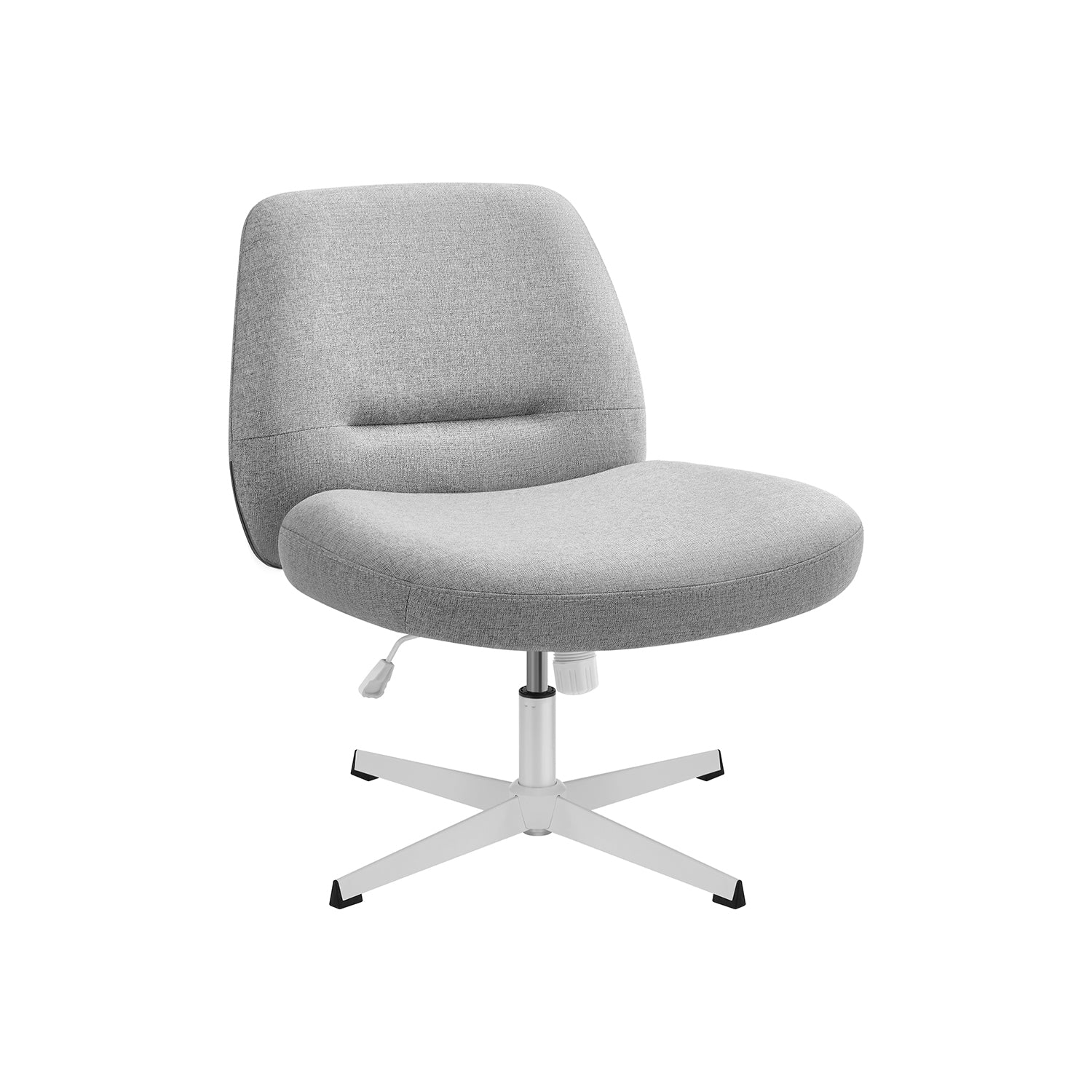 Moderne Draaistoel – Bureaustoel met Schommelfunctie – Verstelbare Zithoogte – Linnenlook Bekleding – Met of Zonder Wieltjes - Image 2