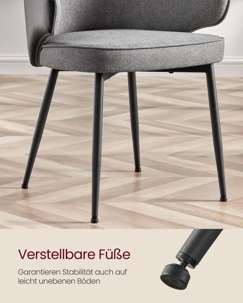 Moderne eetkamerstoelen met armleuning – Set van 2 - Image 6