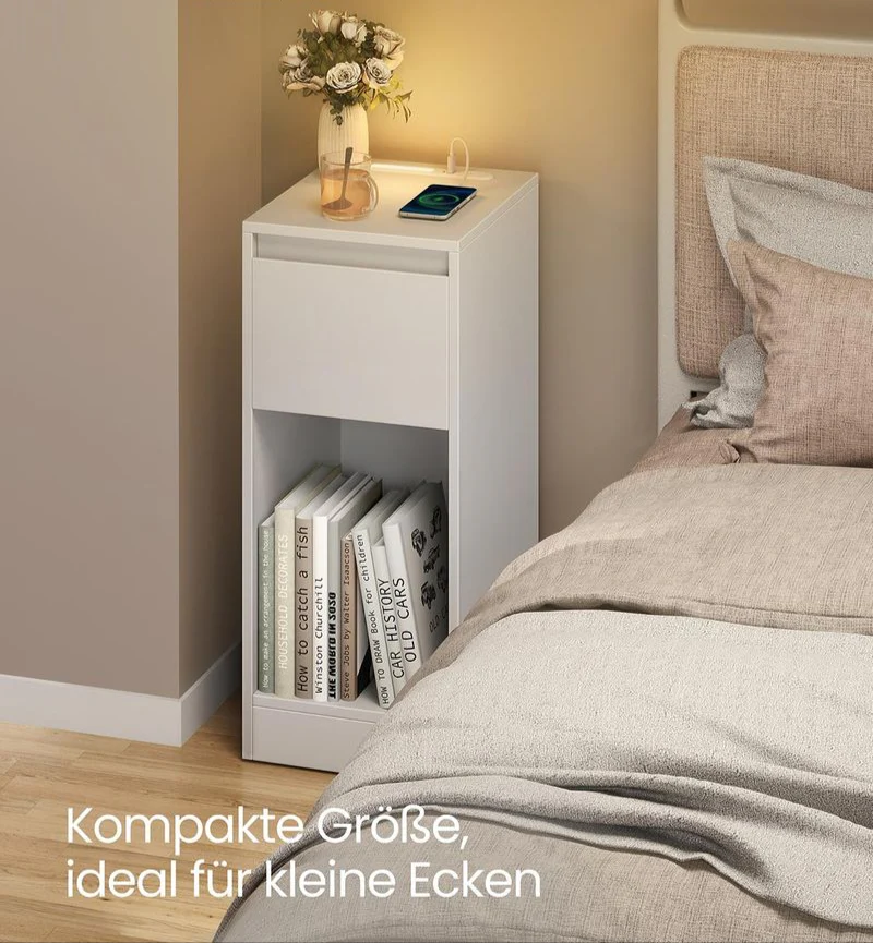 Nachtkastje met LED-Verlichting, USB-A & USB-C – Compact en Functioneel - Image 6