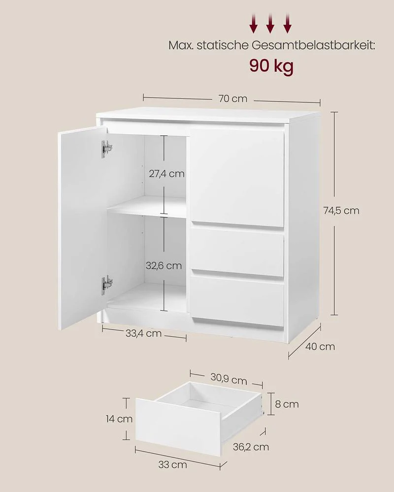 Opbergkast – KAILYN Collectie – Wolkenwit – Modern & Minimalistisch - Image 7