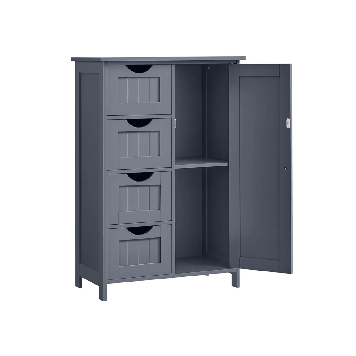 Badkamerkast - Ladekast - Opbergkast met Deur en Lades - 55 x 30 x 82 cm - Image 5