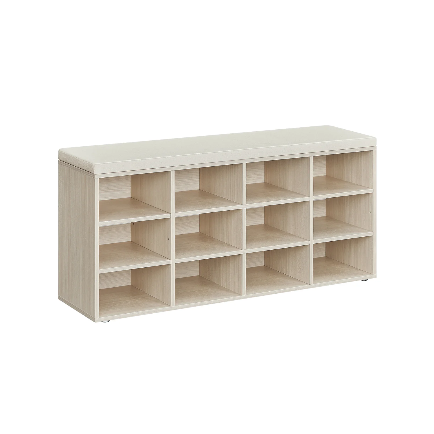 Opbergkisten – Schoenenbank met Opbergruimte – 9 Vakken – Verstelbare Planken – 30,3 x 78,5 x 48 cm – Spaanplaat – Schuim – Linnenlook Bekleding – Max. Belastbaarheid 136 kg - Image 11