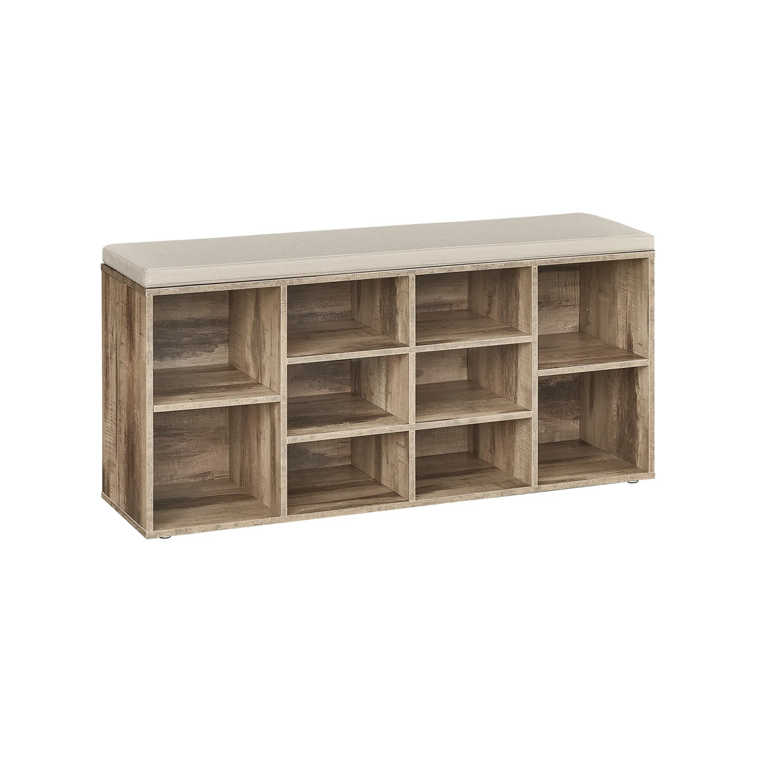 Opbergkisten – Schoenenbank met Opbergruimte – 9 Vakken – Verstelbare Planken – 30,3 x 78,5 x 48 cm – Spaanplaat – Schuim – Linnenlook Bekleding – Max. Belastbaarheid 136 kg - Image 13