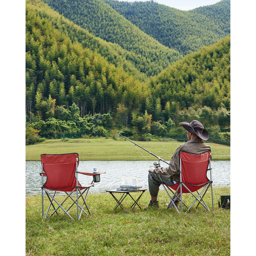 Opvouwbare Kampeerstoelen Set – Lichtgewicht – Met Bekerhouder en Draagtas - Image 8