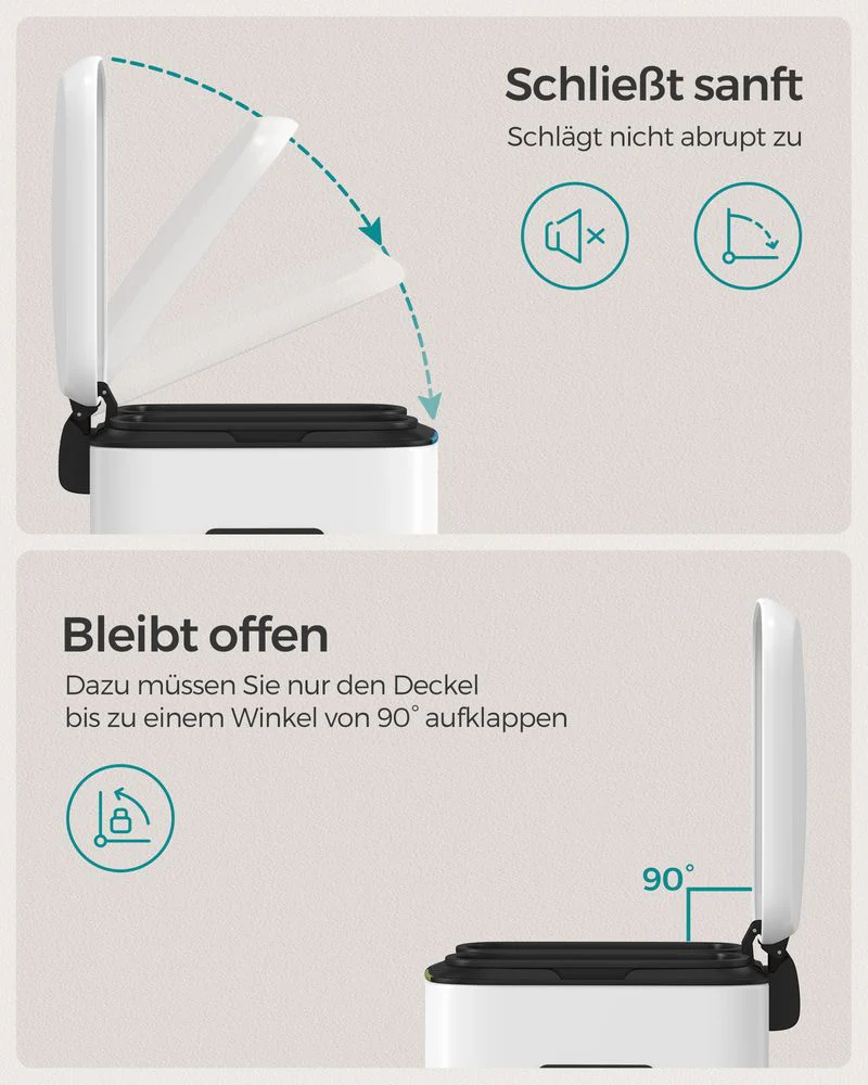 Pedaalemmer 40L - Met 2 Binnenemmers - Afvalscheiding - Image 9