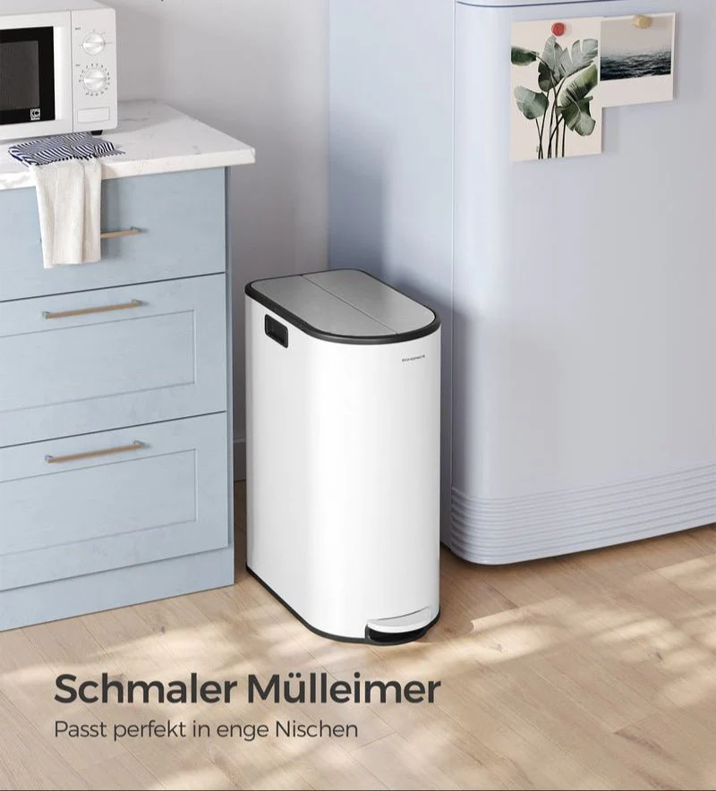 Pedaalemmer Met 2 Vakken 50L - Prullenbak - Image 4