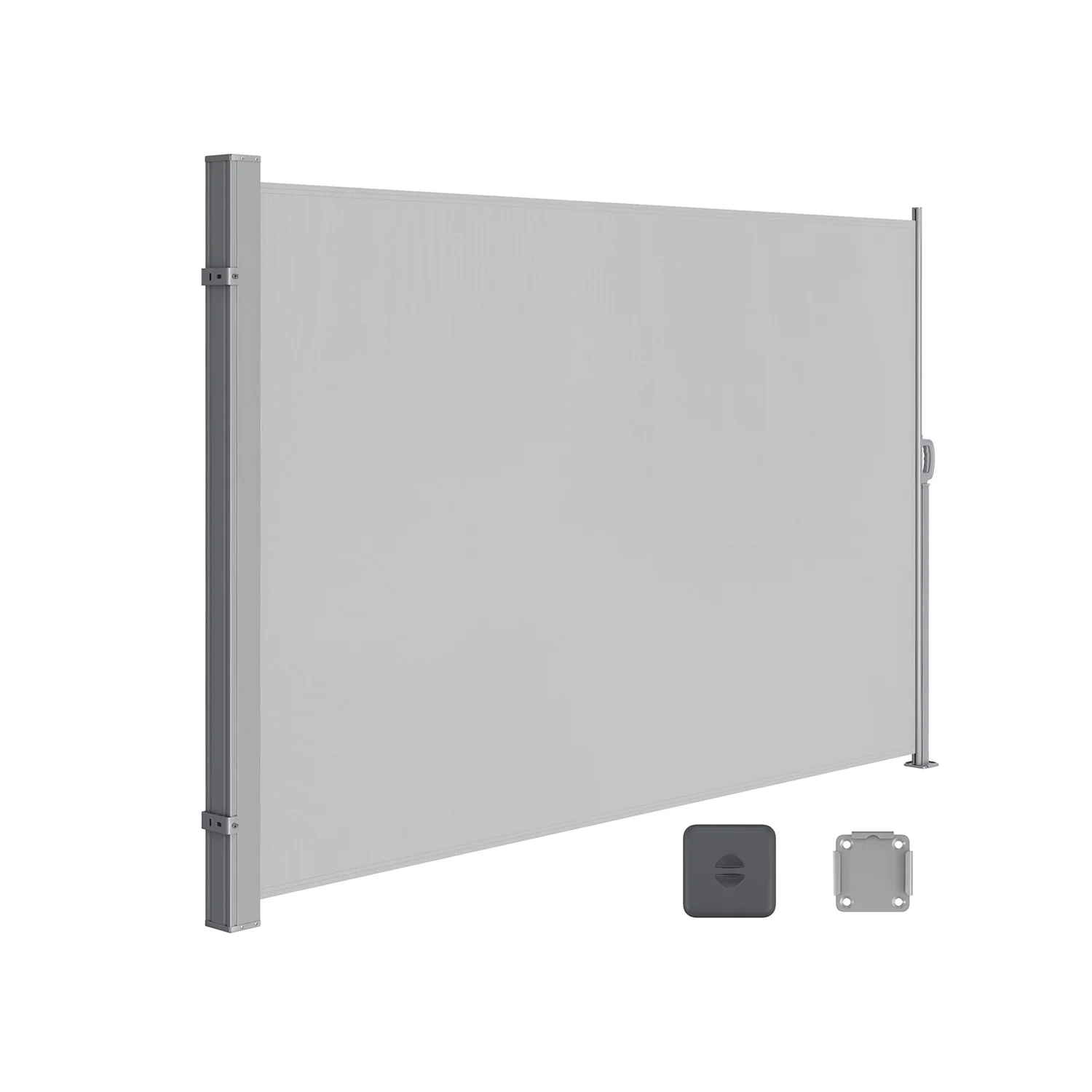 Privacyscherm - Tuinscherm - Kindveilig Slot - Weersbestendig - Ijzer / Lichtgrijs - Image 2