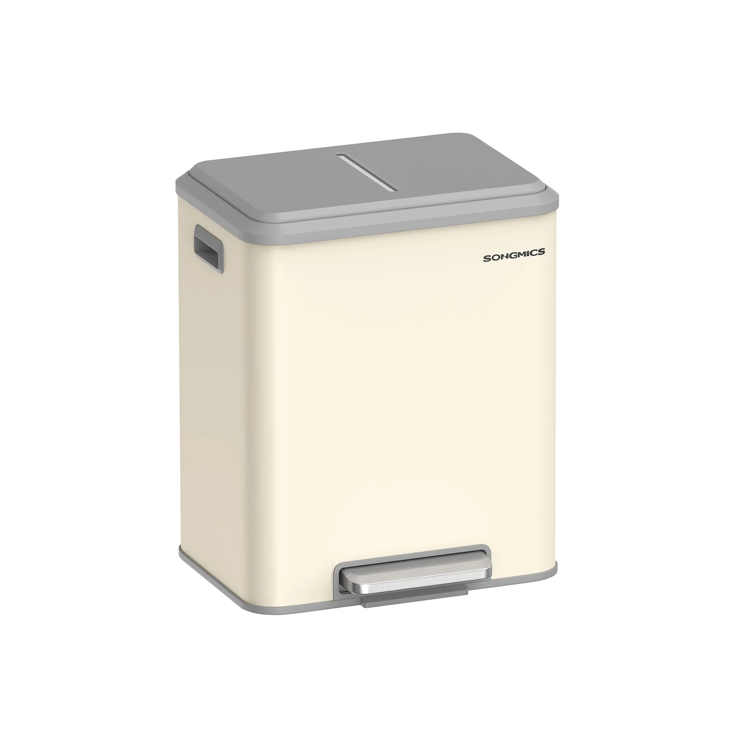 Prullenbak met 2 Compartimenten – 2 x 15L – Pedaalbediening – Soft Close – Kunststof Binnenemmers - Image 2