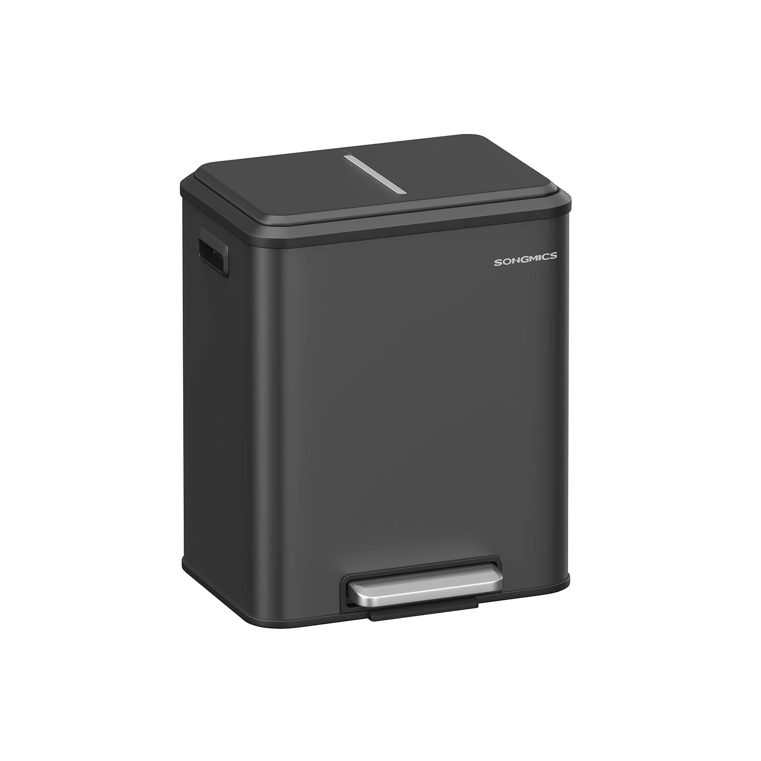 Prullenbak met 2 Compartimenten – 2 x 15L – Pedaalbediening – Soft Close – Kunststof Binnenemmers - Image 3