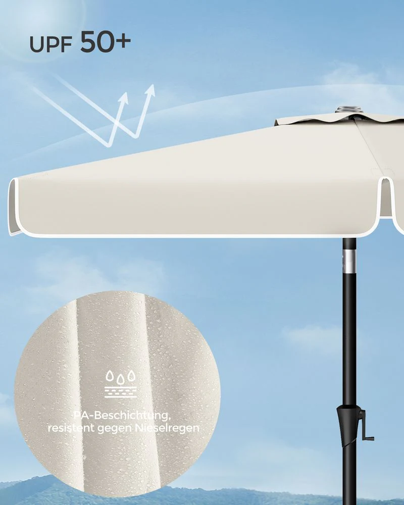 Rechthoekige Parasol - Balkon Parasol met Kantelfunctie - UV-bescherming - Image 10