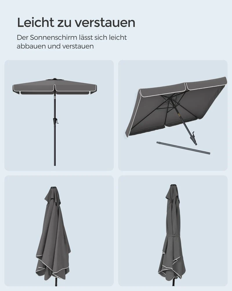 Rechthoekige Parasol - Balkon Parasol met Kantelfunctie - UV-bescherming - Image 14