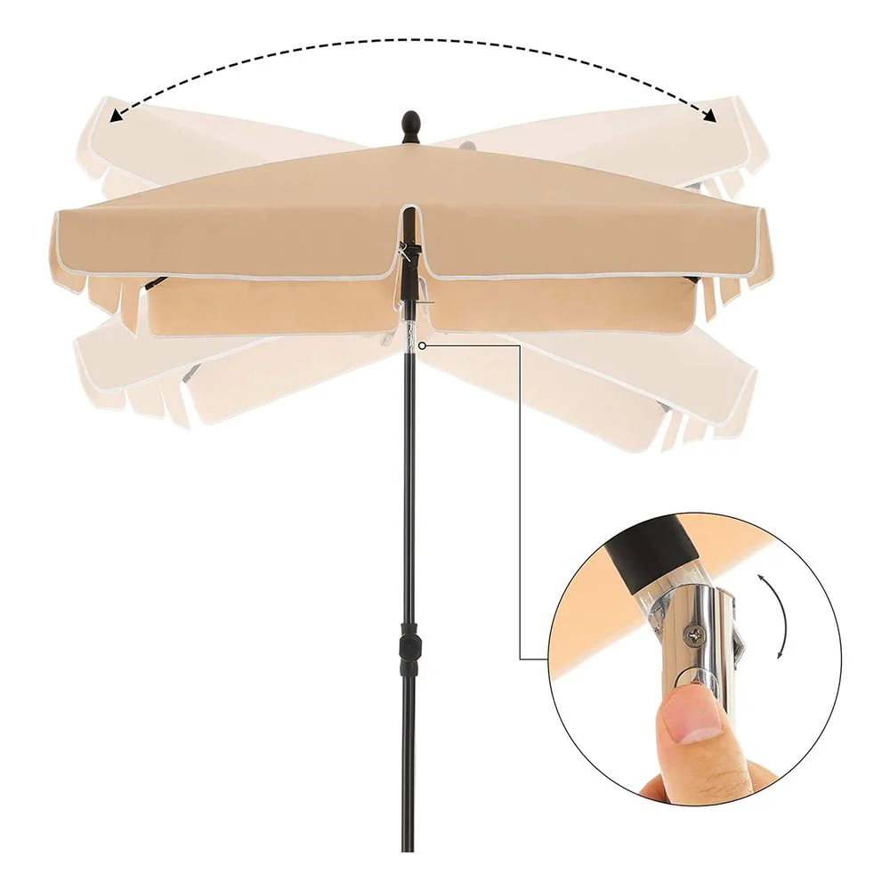 Rechthoekige Parasol - Kantelbaar - Hoogte Verstelbaar - UV-bescherming tot UPF 50+ - Image 8