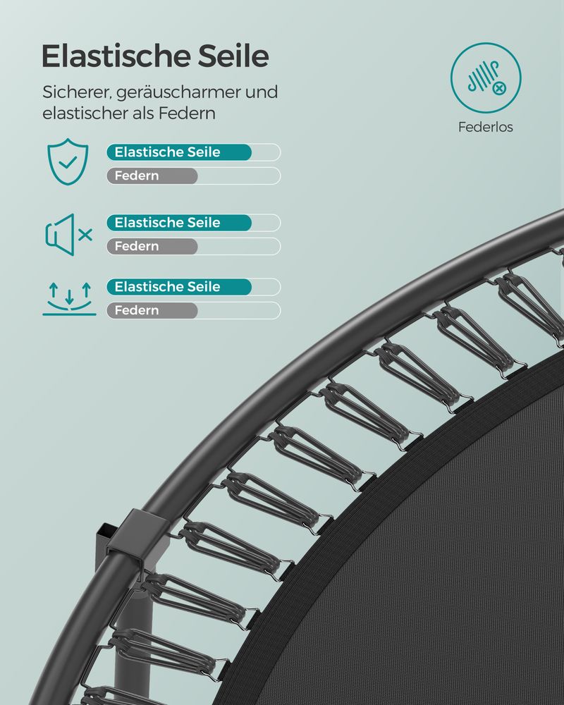 Rond Tuintrampoline zonder Veren – Veilig, Stil en Elastisch – Verkrijgbaar in 244 cm, 305 cm en 366 cm - Image 7