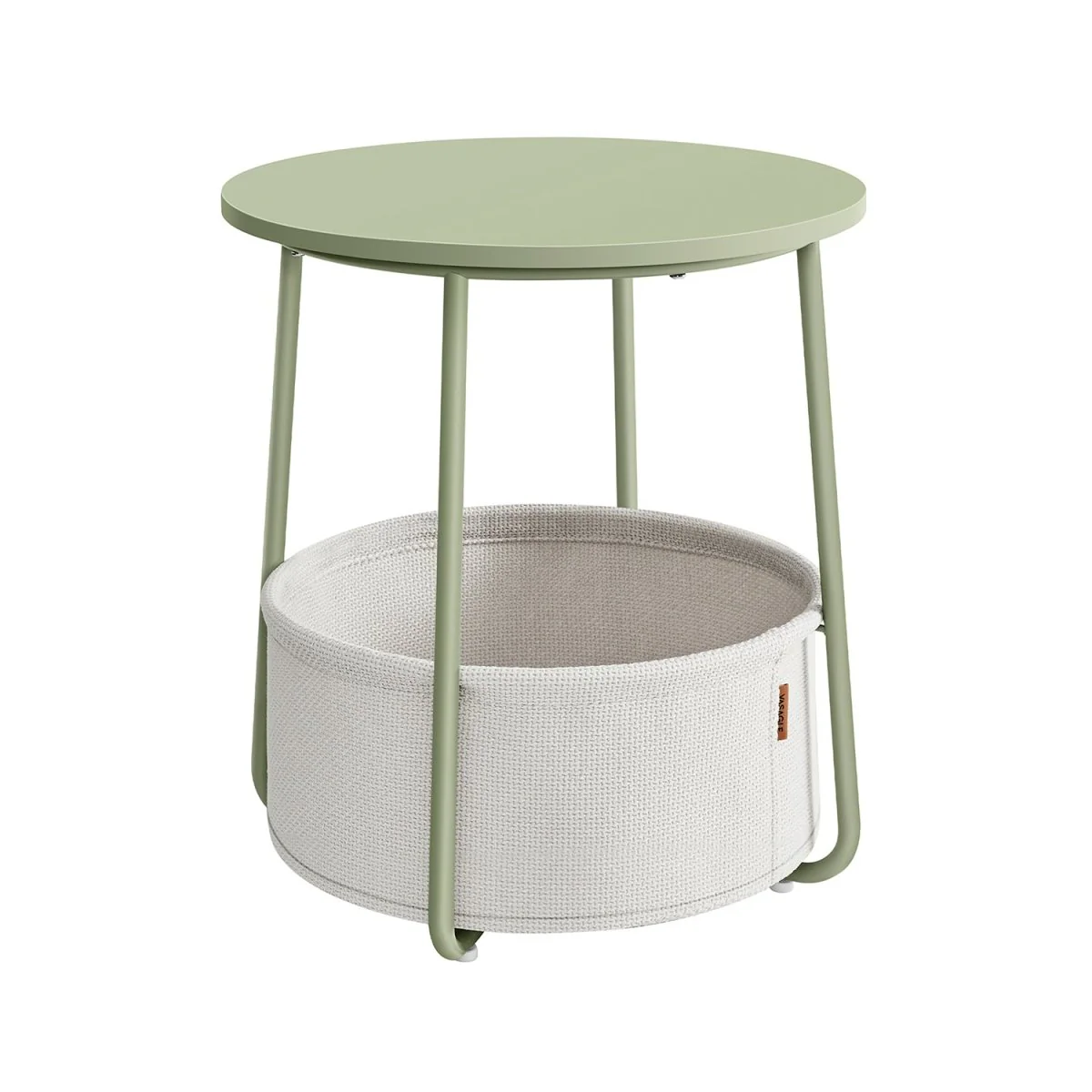 Moderne Ronde Bijzettafel met Opbergmand - Image 12
