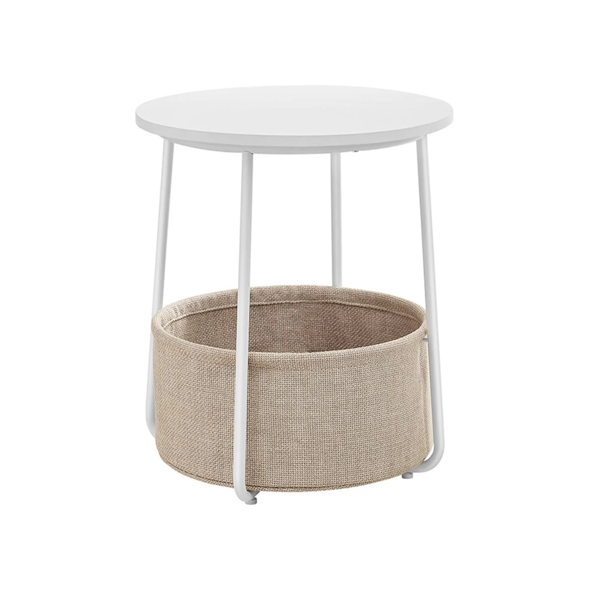 Moderne Ronde Bijzettafel met Opbergmand - Image 6