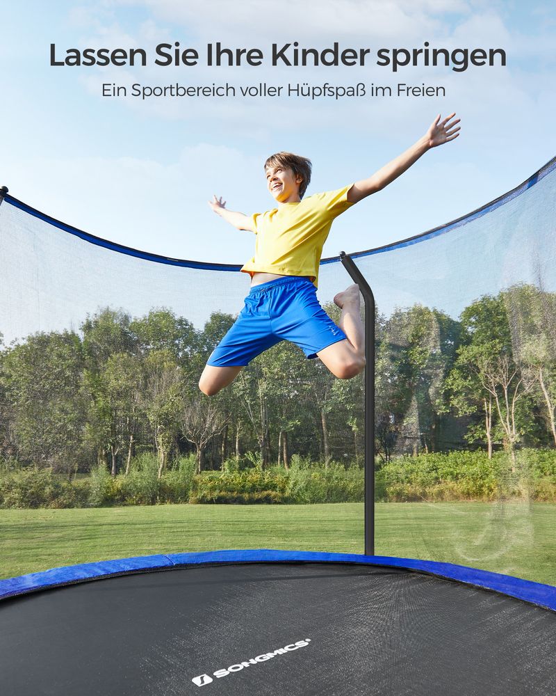 Ronde Trampoline voor Kinderen – Met Veiligheidsnet en Ladder – Verkrijgbaar in 244 cm, 305 cm, 366 cm en 427 cm - Image 13