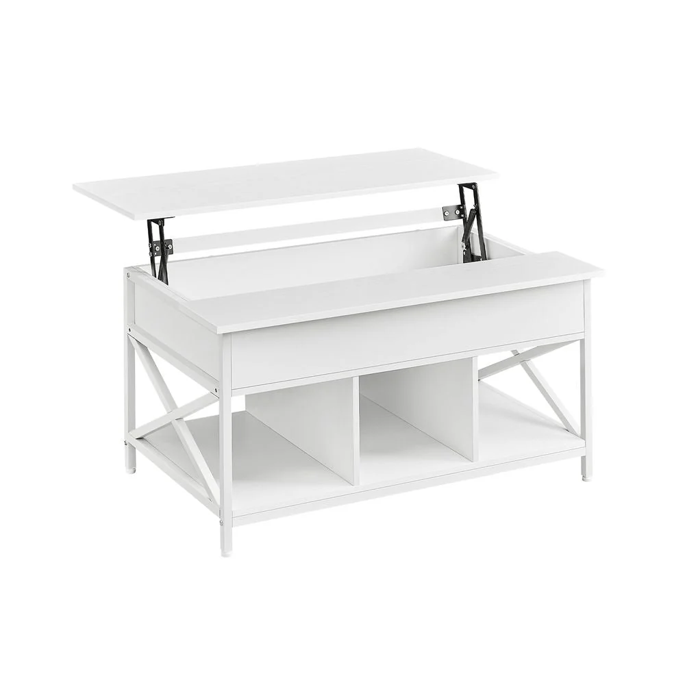 Salontafel met Opbergruimte - Blad in Hoogte Verstelbaar - Woonkamer Tafel - Image 8