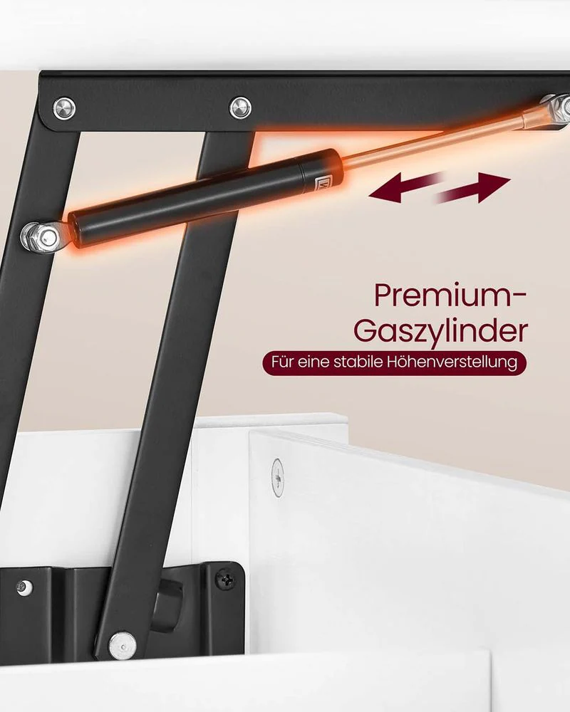 Salontafel Met Opklapbaar Blad en Verborgen Opbergruimte – Multifunctioneel, Verstelbaar en Modern Ontwerp – 100 cm Breed - Image 6