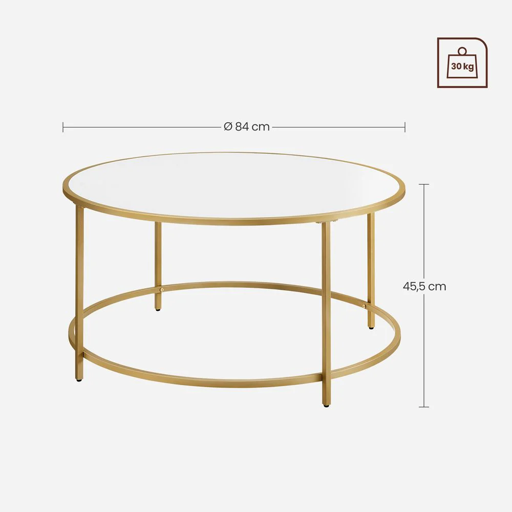 Salontafel met Rond Goudkleurig Frame – Elegante Blikvanger voor de Woonkamer - Image 7