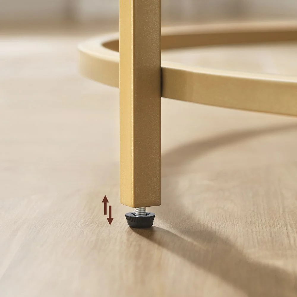 Salontafel met Rond Goudkleurig Frame – Elegante Blikvanger voor de Woonkamer - Image 9