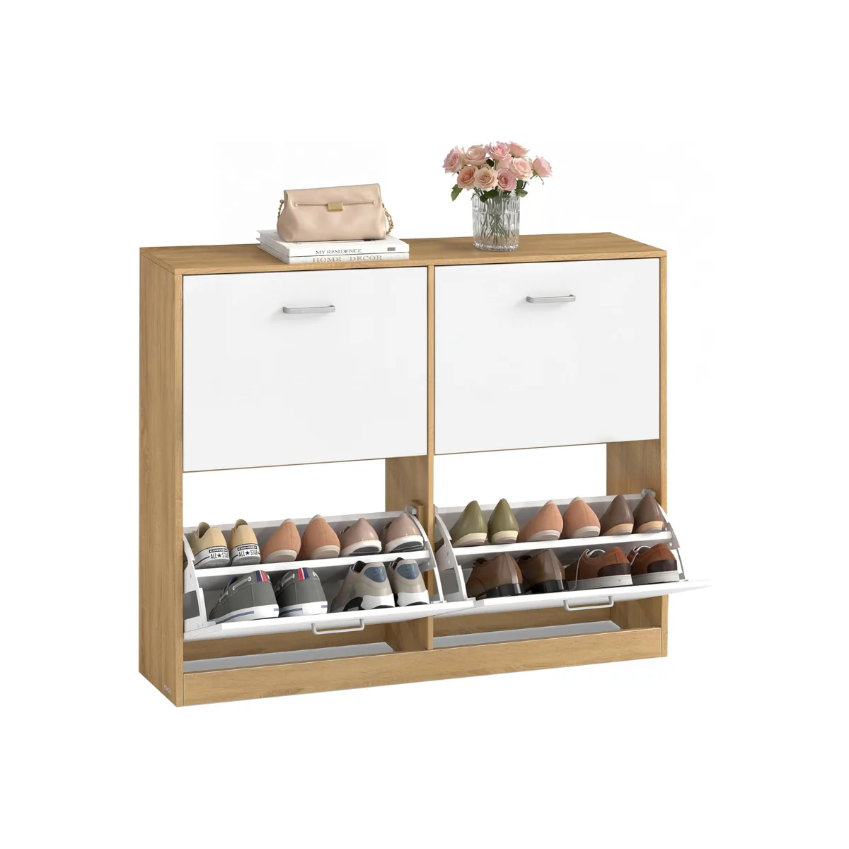 Schoenenkast met 4 Kleppen - Smal Design - Verstelbare Vakken - Image 3