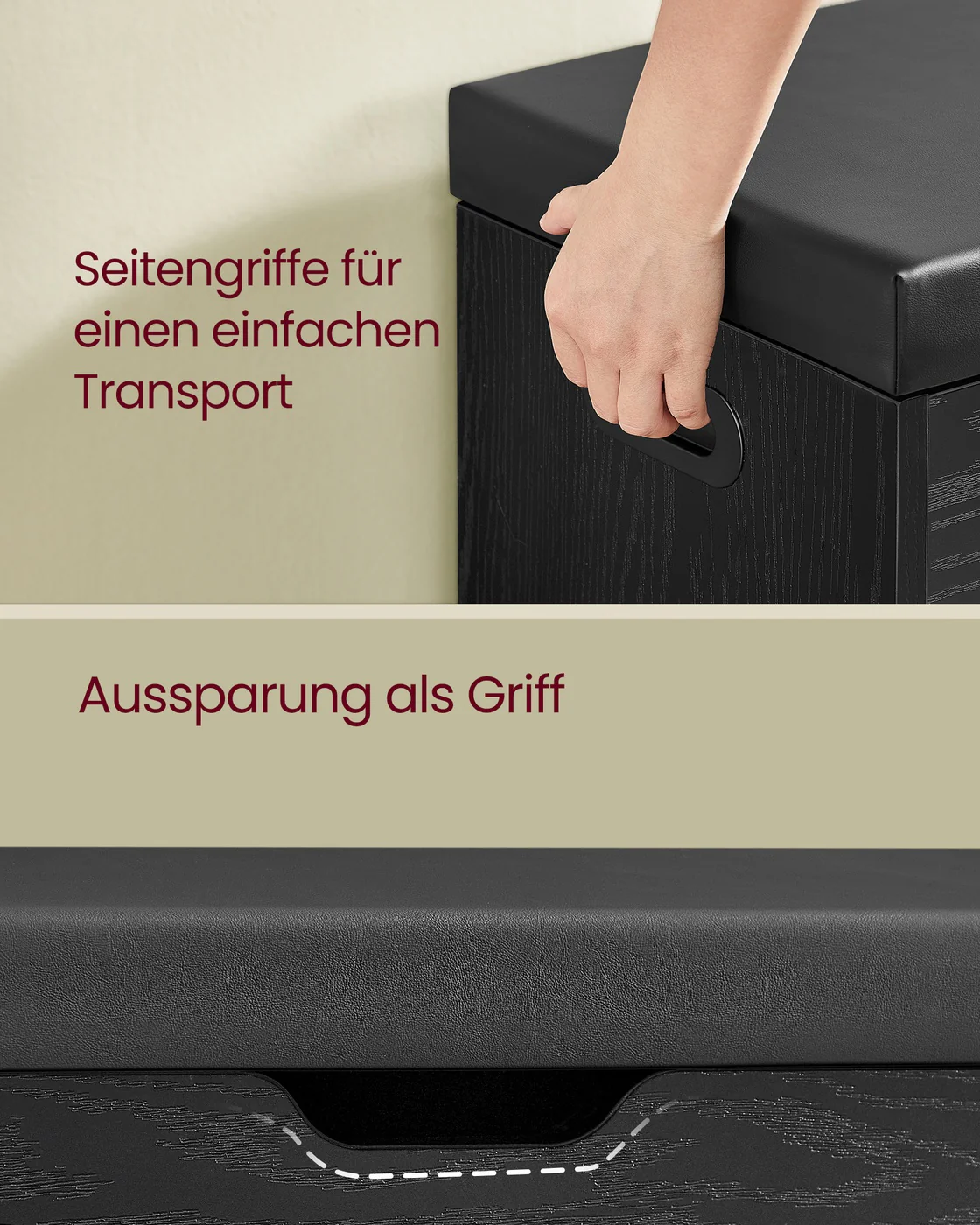 Schoenenopbergruimte – Schoenenbank met Zitting – Opbergbank met 3 Open Vakken – 30 x 80 x 44 cm – Draagvermogen tot 150 kg - Image 4
