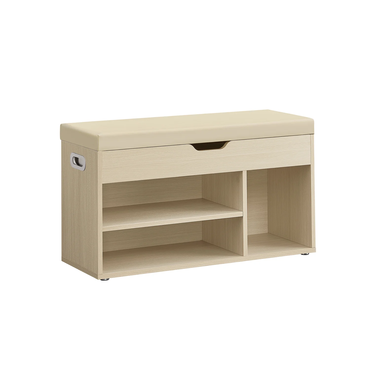 Schoenenopbergruimte – Schoenenbank met Zitting – Opbergbank met 3 Open Vakken – 30 x 80 x 44 cm – Draagvermogen tot 150 kg - Image 7
