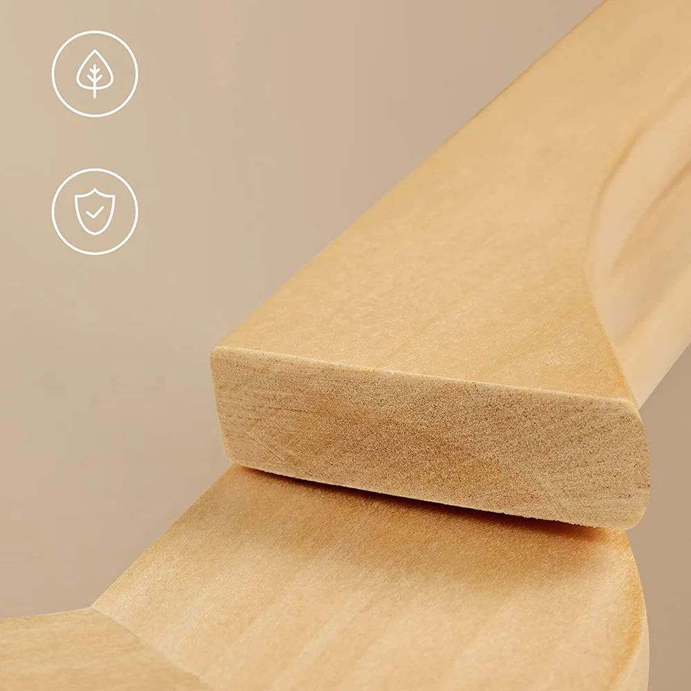 Set Luxe Houten Kledinghangers – Massief Esdoornhout – Met Antislip Broekstang en Schouderinkepingen – 360° Draaibare Haak - Image 7