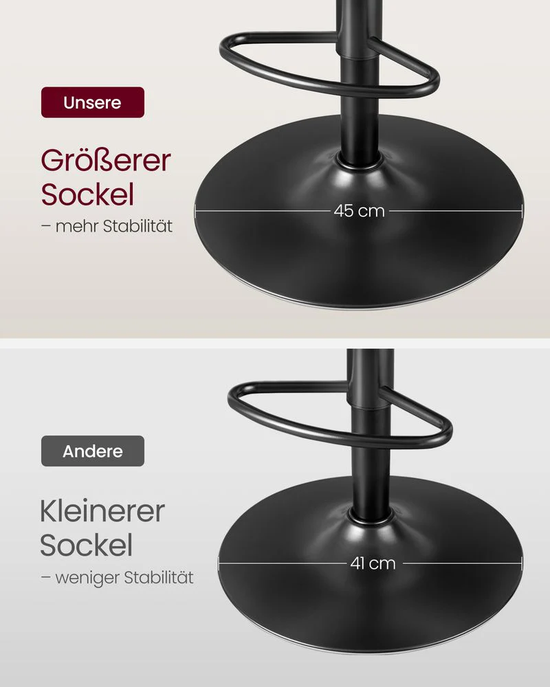 Set van 2 Barkrukken – Verstelbaar – 360° Draaibaar – Kunstleer met Rugleuning en Voetsteun - Image 7