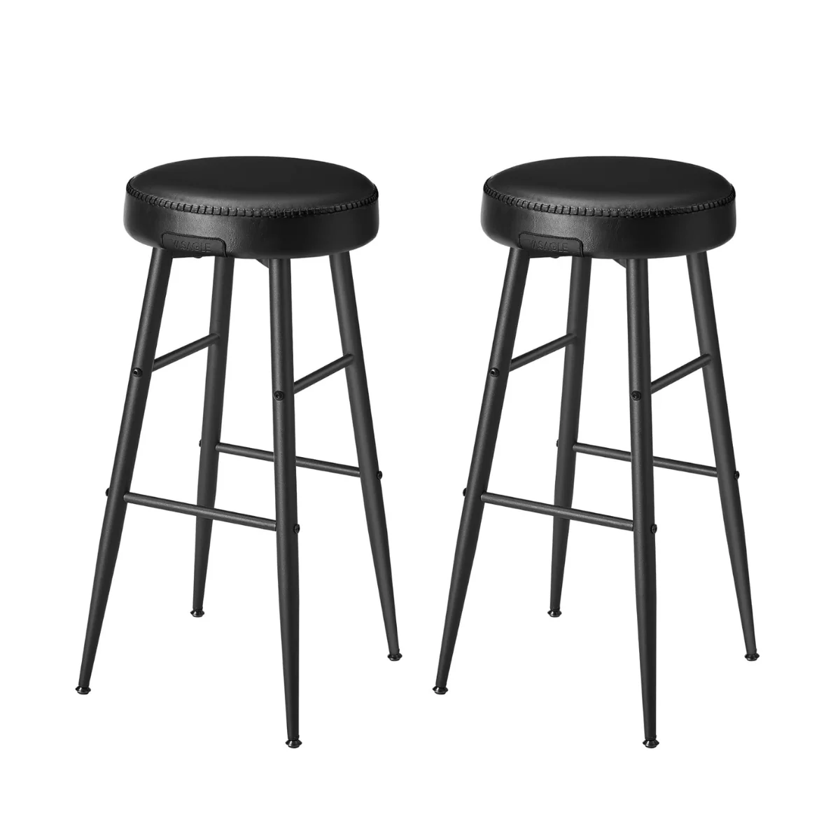 Set van 2 Barstoelen – EKHO Collectie – Kunstleer – Comfortabele Hoge Krukken met Voetsteun - Image 2
