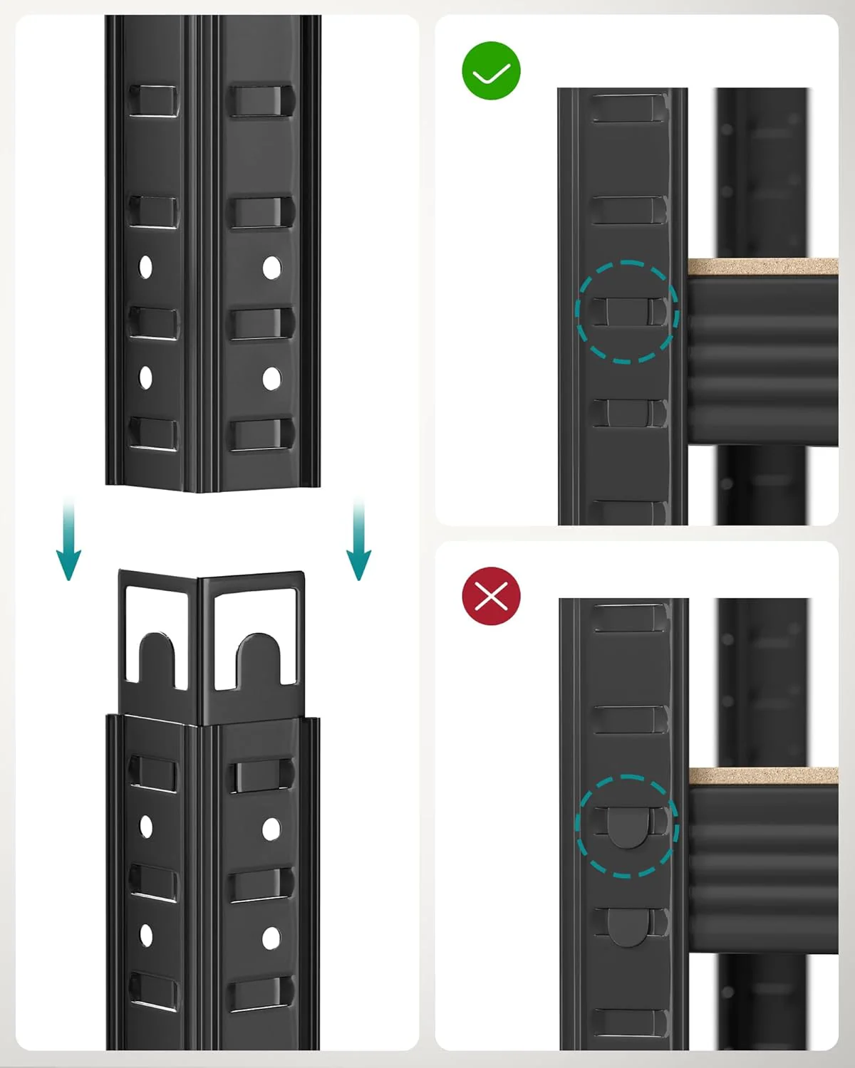 Set van 2 Stalen Opbergrekken – 5 Niveaus – 180 cm Hoog – 875 kg Draagvermogen per Rek – Verdeelbaar & In Hoogte Verstelbaar – Stellingkast - Image 6