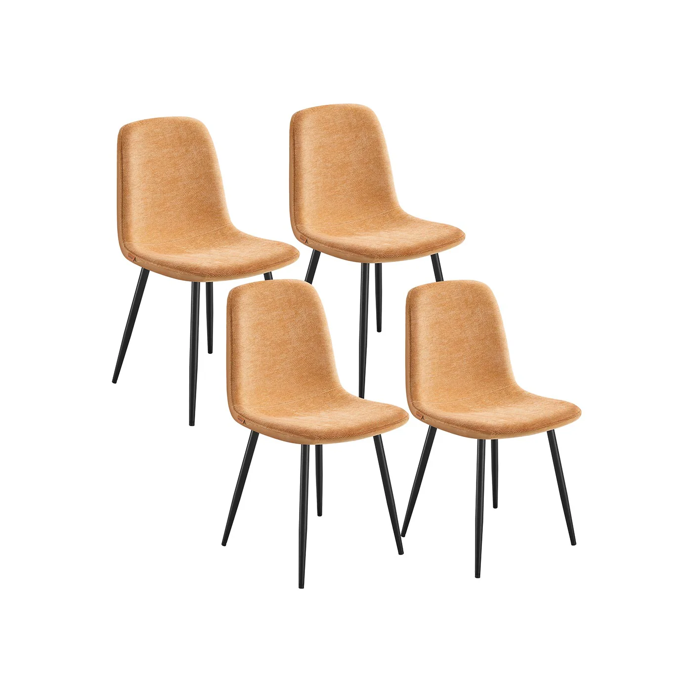 Set van 4 Eetkamerstoelen – Chenille & PU – Elegant en Comfortabel - Image 4