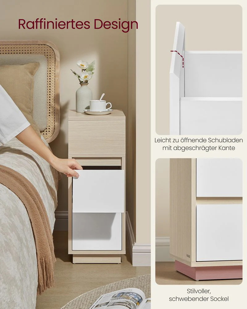 Smal Nachtkastje met Flexibel Open Vak - Bijzettafel - Image 10