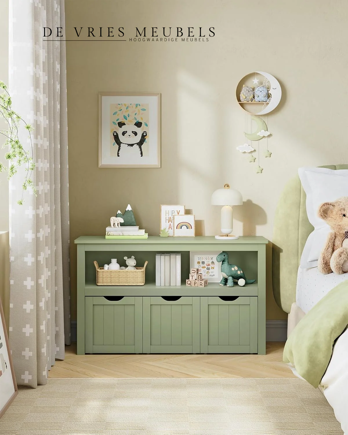 Speelgoedkast met 3 opbergbakken - Stijlvol en Praktisch - Kinderkamer - Image 6